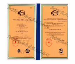 職業(yè)健康安全管理體系認(rèn)證證書(shū)